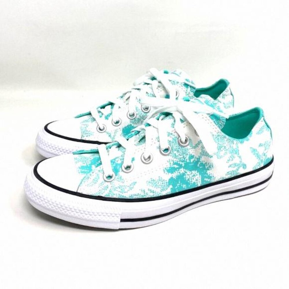 Converse Women's Size 571388F CTAS OX ELECTRIC AQUA WHITE Sneaker Top Low Canvas - Picture 6 of 9